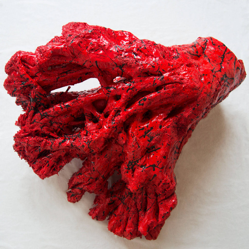 地球的心脏 -艺术家 凯撒·卡塔尼亚 的 当代艺术 雕塑